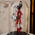 Globes papillons rouges et coraux