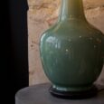 Lampe vintage en céramique craquelée vert céladon
