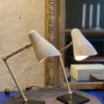 Lampe articulée, blanc poudré