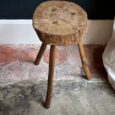 Tabouret en bois vintage