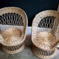 Fauteuil vintage en rotin