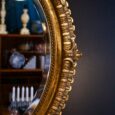 Miroir ovale ancien, fin XIXe