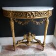 Console ancienne, plateau marbre