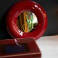 Miroir rond laqué