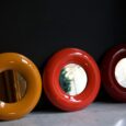 Miroir rond laqué