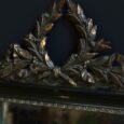 Petit miroir ancien décor lierre