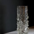 Vase coulure, en verre moulé