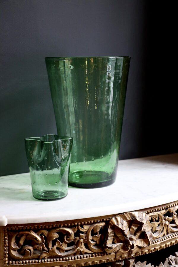 dealeuse-boutique-decoration-vintage-vase-verre-biot-vert-paris-ancien