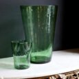 Vase en verre couleur vert