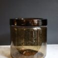 Vase verre de biot couleur ambre