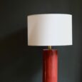 Lampe en céramique rouge