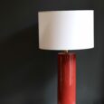 Lampe en céramique rouge