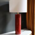 Lampe en céramique rouge