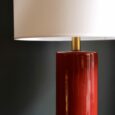 Lampe en céramique rouge