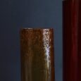 Vase verre de biot marron orangé