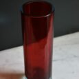 Vase verre rouge et bleu