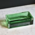 Vide poche en verre vert
