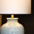Lampe bleu ciel en céramique