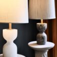 Lampe blanche en albâtre