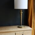 Lampe flambeau ancienne en bronze