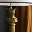 Lampe flambeau ancienne en bronze