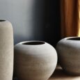 Vase céramique grise