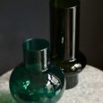 Vases en verre, couleur vert