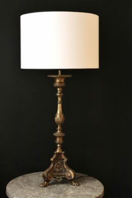 dealeuse-boutique-decoration-paris-vintage-lampe-luminaire-laiton-pique-cierge