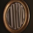 Miroir ovale ancien, biseauté