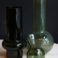 Vase en verre, couleur vert bouteille