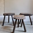 Tabourets en bois ancien