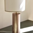 Lampe en céramique peinte, couleur champagne