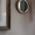 Petit miroir rond biseauté ancien