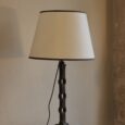 Lampe ancienne brutaliste, abat-jour sur mesure