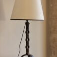 Lampe ancienne brutaliste, abat-jour sur mesure