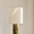 Lampe douille d’obus, abat-jour sur mesure