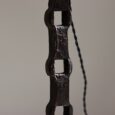 Lampe ancienne brutaliste, abat-jour sur mesure