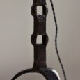 Lampe ancienne brutaliste, abat-jour sur mesure
