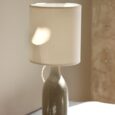 Lampe céramique émaillée, abat-jour sur mesure
