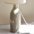 Lampe céramique émaillée, abat-jour sur mesure