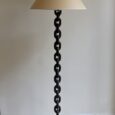 Lampadaire brutaliste ancien, à maillons de chaîne